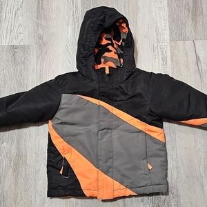 Size 2T | Wonder Kids 3-in-1 Orange/Gray Camo Zippered Jacket